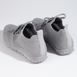 W. Potocki Zapatillas deportivas de mujer caladas ligeras Potocki gris. 5
