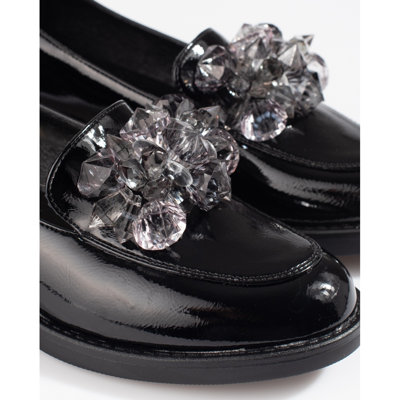 W. Potocki Zapatos mujer lacados con adorno Potocki negro 1