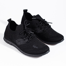 W. Potocki Zapatillas deportivas mujer caladas ligeras Potocki negro 3