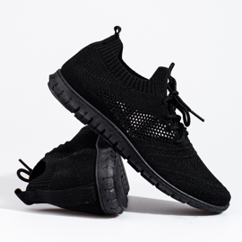 W. Potocki Zapatillas deportivas mujer caladas ligeras Potocki negro 4