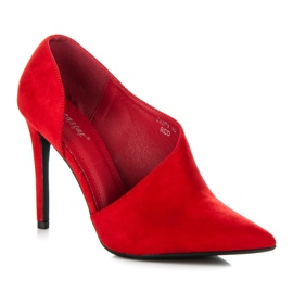 Seastar Tacones altos de gamuza rojo 1