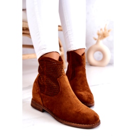 S.Barski Botas Mujer Ante Cuña Oculta Camel Solene marrón 2 S.Barski Botas Mujer Ante Cuña Oculta Camel Solene marrón 2