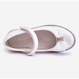 Vinceza Bailarinas Infantiles Con Velcro Y Lazo Decorativo Blanco Nadia 2