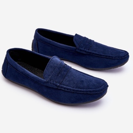 Mocasines de Hombre en Ante Navy Mack azul 2