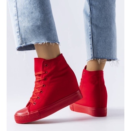 BM Zapatillas rojas con cuña de Groussay rojo 2