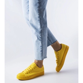 Zapatillas deportivas amarillas de tejido de Thibodeau amarillo 1 Zapatillas deportivas amarillas de tejido de Thibodeau amarillo 1