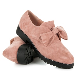 Seastar Zapatos de ante con lazo rosado 2