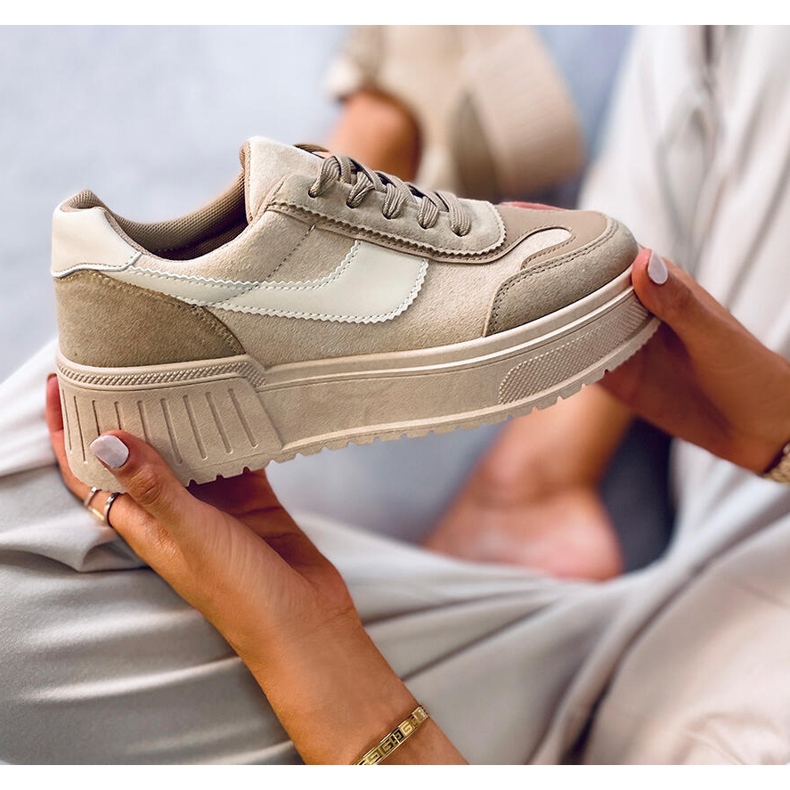 BM Deportivas plataforma Foret Kaki beige 1 BM Deportivas plataforma Foret Kaki beige 1