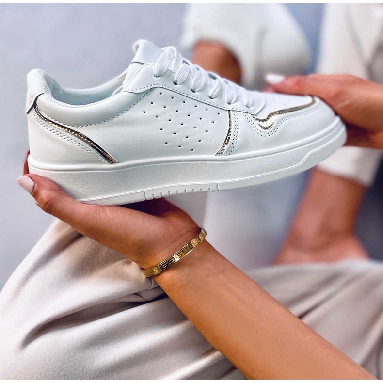 BM Zapatillas mujer Reggi Gold blanco 1