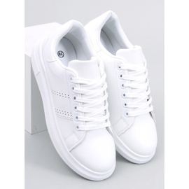 BM Maes zapatillas blancas con cuña blanco 5