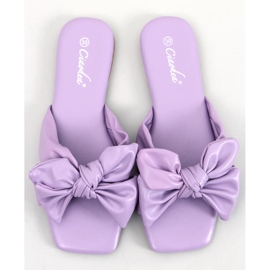 Chanclas con lazo morado Minnen violeta 2