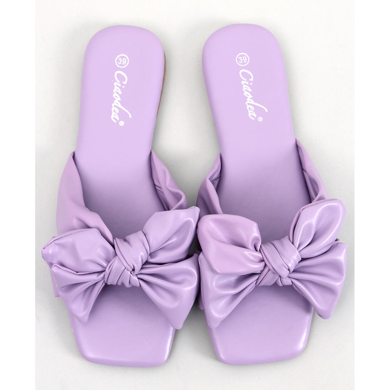 Chanclas con lazo morado Minnen violeta 2