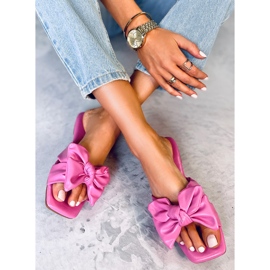 BM Pantuflas lazo rosa Minnen rosado 1