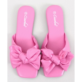 BM Pantuflas lazo rosa Minnen rosado 2