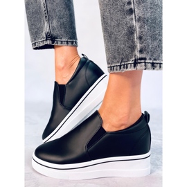 BM Naito zapatillas negras con cuña negro 3