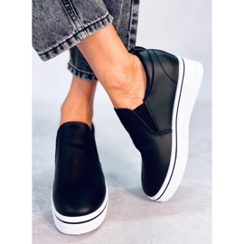 BM Naito zapatillas negras con cuña negro 1