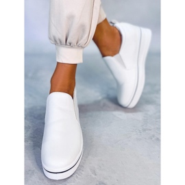 BM Zapatillas sin cordones Naito White con cuña blanco 1
