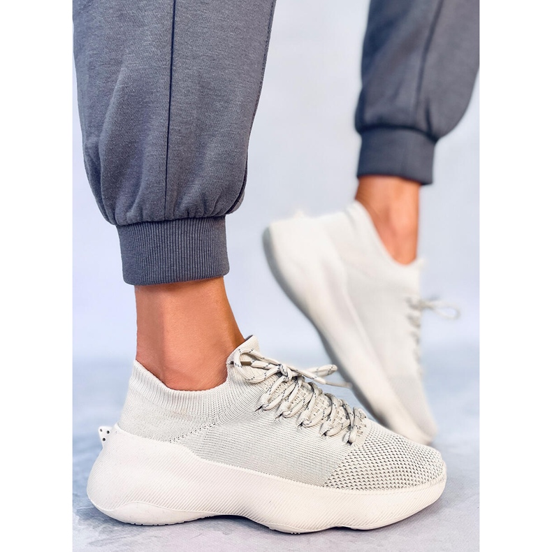 Callens Zapatillas estilo calcetín Beige 2