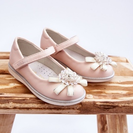 Vinceza Bailarinas Infantiles Con Velcro Flor Decorativa Rosa Freya rosado 3