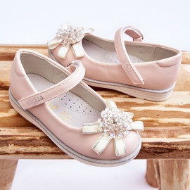 Vinceza Bailarinas Infantiles Con Velcro Flor Decorativa Rosa Freya rosado 4