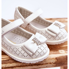 Vinceza Bailarinas Infantiles Lazo Velcro Blanco Halle 6