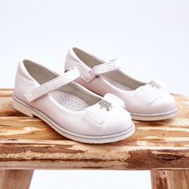 Vinceza Bailarinas Infantiles Con Velcro Y Lazo Decorativo Blanco Nadia 4