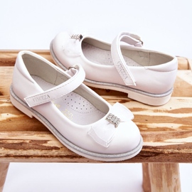 Vinceza Bailarinas Infantiles Con Velcro Y Lazo Decorativo Blanco Nadia 5
