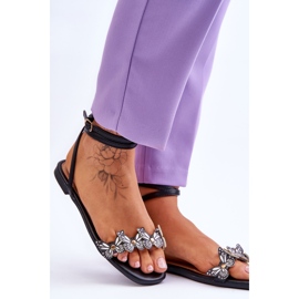 Sandalias De Mujer Con Mariposas Decorativas Jeane Negro 6