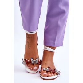Sandalias De Mujer Con Mariposas Decorativas Jeane Blanco 3