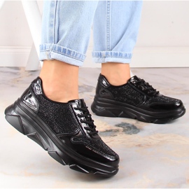 Zapatos mujer charol con circonitas negro Filippo DP2138 2
