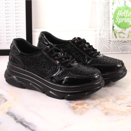 Zapatos mujer charol con circonitas negro Filippo DP2138 5