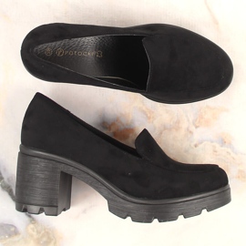 Zapatos de mujer ante y plataforma negros Potocki SZ12040 6