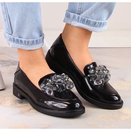 Zapatos de mujer lacados con cristales negros Potocki SZ12043 4