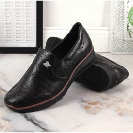 Zapatos cuña mujer negros calados Jezzi MR1840-12 7