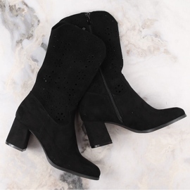 M. DASZYŃSKI Botas cowboy primavera mujer negras M.Daszyński SA156-11 negro 4