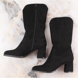M. DASZYŃSKI Botas cowboy primavera mujer negras M.Daszyński SA156-11 negro 5