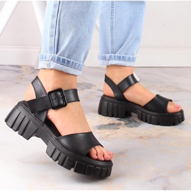 Sandalias mujer plataforma negras Vinceza SG23-7852 negro 2