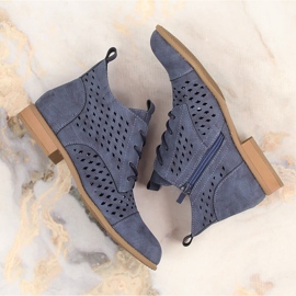 Botas primavera mujer caladas azules Jezzi ASA142-45 6