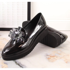 Zapatos mujer lacados con cristales negros Vinceza 10856 4