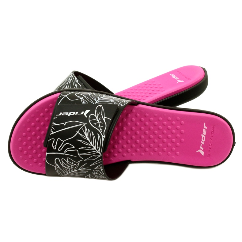 Zapatillas de piscina Rider 83331 AD447 blanco negro rosa 5