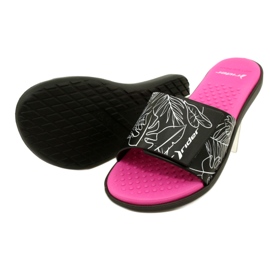 Zapatillas de piscina Rider 83331 AD447 blanco negro rosado 4