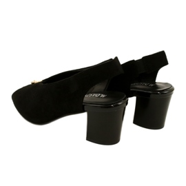 Sandalias de mujeres en el Daszyński Post SA169-6 Negro 4