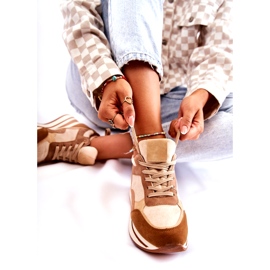 PS1 Deportivas Mujer Ante Marrón-Beige Elisse 4