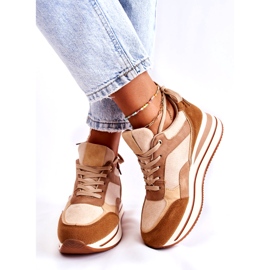 PS1 Deportivas Mujer Ante Marrón-Beige Elisse 1