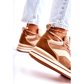 PS1 Deportivas Mujer Ante Marrón-Beige Elisse 2