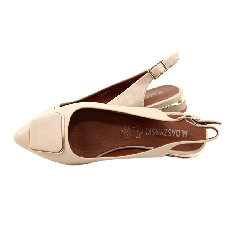 M.Daszyński Zapatos de salón beige para mujer Daszyński SA201-9 5 M.Daszyński Zapatos de salón beige para mujer Daszyński SA201-9 5
