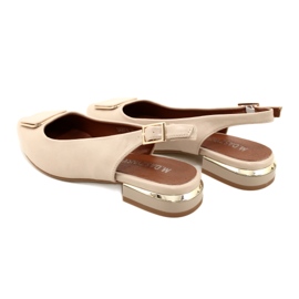 M.Daszyński Zapatos de salón beige para mujer Daszyński SA201-9 4