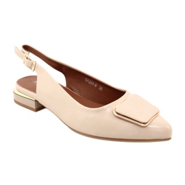 M.Daszyński Zapatos de salón beige para mujer Daszyński SA201-9 1
