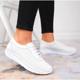 Zapato mujer piel calado blanco T.Sokolski W22-382 5