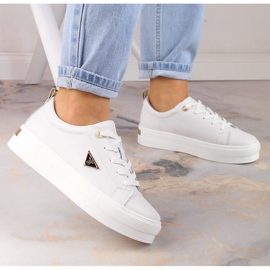 Zapatos mujer en piel con plataforma blanco Filippo DP3533/23 2